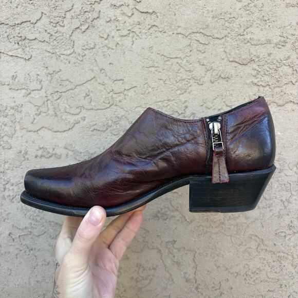 Sonora Maroon Leather Heeled Mules, Quinn Size 8 - Picture 7 of 8